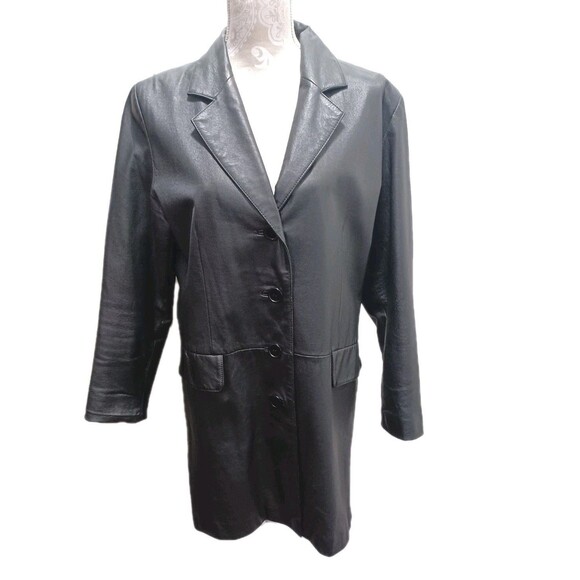 Venezia Women's Black Leather Jacket Size XL - Picture 1 of 4